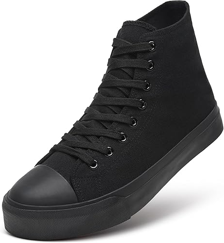 ZGR Men's High Top Canvas Sneakers Lace Up Classic Casual Walking Shoes