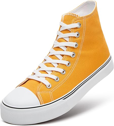 ZGR Men's High Top Canvas Sneakers Lace Up Classic Casual Walking Shoes